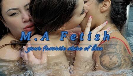 Playing with the slave in the pool (PART 3) #BRAZILIAN GIRLS#