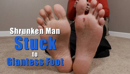 Shrunken Man Stuck to Unaware Giantess Foot - Kylie Jacobsx - MP4 1080p HD