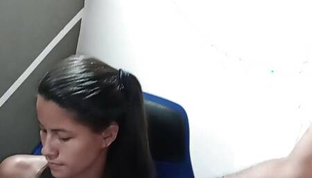 I fuck karla the boss's secretary in his office while he is having lunch.