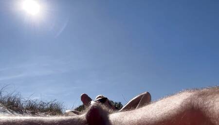 Winter Beach DILF Cock and Cum