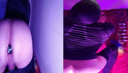 Shaving my ass and using 11 different buttplugs including hollow ones with inside ass view and anal breathing 4K 2160p UHD
