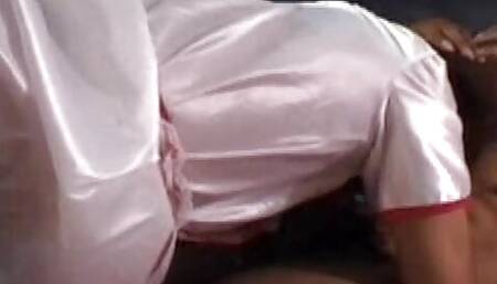 Outstanding nurse helps horny guy