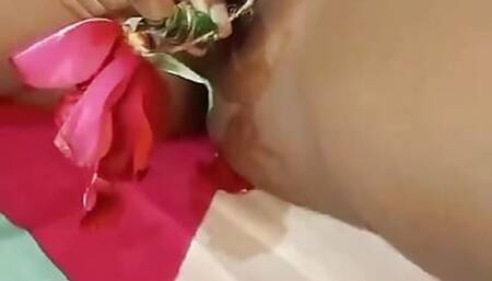 Beautiful college  girl doing fuck by herself .