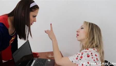 Supergirl's Mesmerizing Therapy with Cali Logan and Lydia Vengeance (hd)