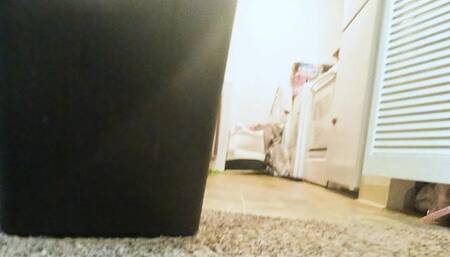 Tiny human runinng through Giantess Home POV 1080