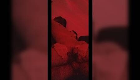 Sexy femboy crossdresser playing with cock