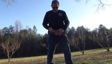 Peeing outside