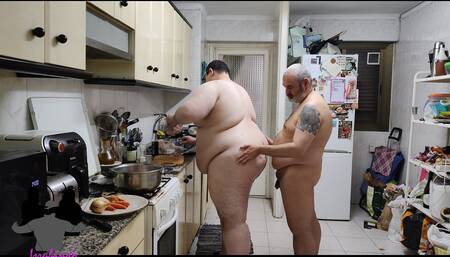 Cooking Chicken for Lunch...naked