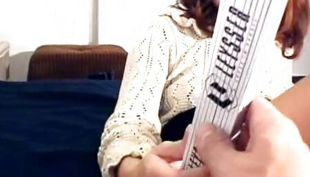 A beautiful German lady sucking a hairy dick in POV