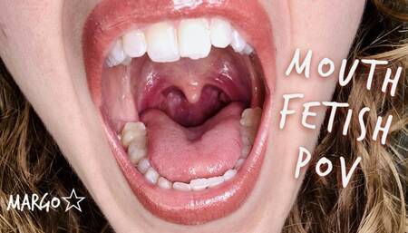 Mouth Fetish Close Up Tongue Uvula Teeth and Throat