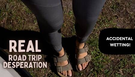 Real Roadtrip Desperation - Accidental Wetting 4K