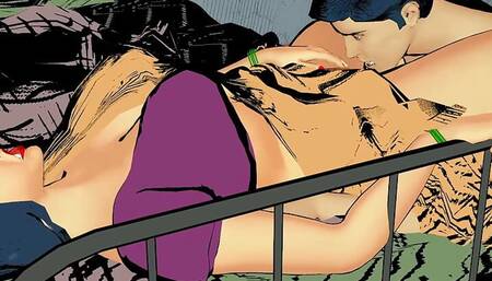 Step widow mother fucked by 2 different guys in front of her son