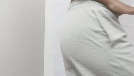 Teen School Girl In Morning Along Bed Corner Show Her Tight Pussy