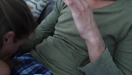 Nasty Truckers Wife Sucking My Cock - Side View Close up