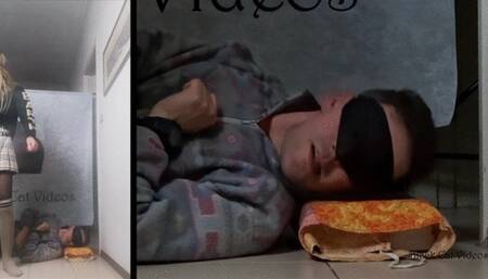 Alice dancing on a head (two camera view) and bonus clip