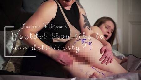 Succubus lesbian seduction - spanking, wax play and orgasm control with Pandora Blake and Faerie Willow - HD MP4