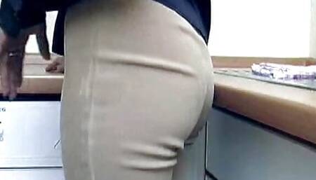 A horny blonde lady from Germany adores fucking in the kitchen