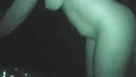 British cheating wife bending over step son best friend car