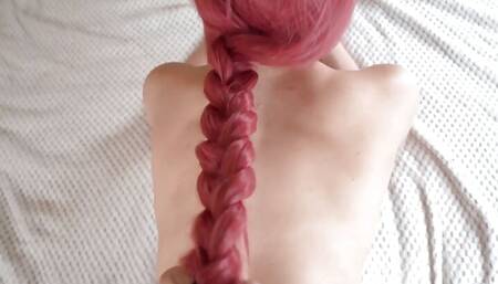 Ahegao Girl loves to cum from anal sex