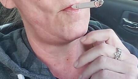 Naughty American MILF Masturbates at the Gas Station