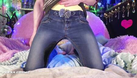 Wetting My Jeans. Pissing in blue jeans.