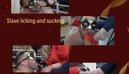 Empress Bella makes slave lick and love her feet Part 1