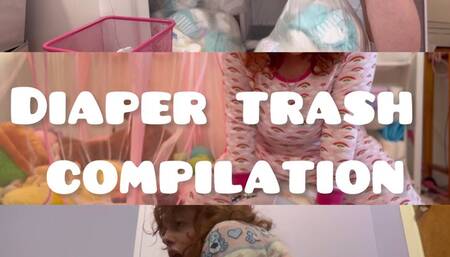 Diaper trash compilation - 3 video 4K mp4