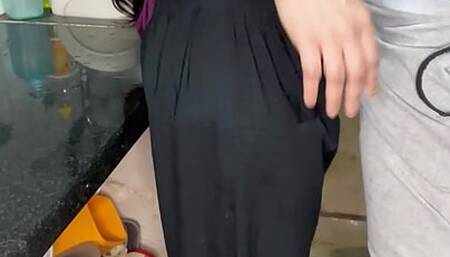 My maid was cleaning in the kitchen I went and fucked her when my wife was out