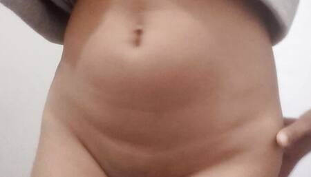 Beautiful girl striptease and masturbates