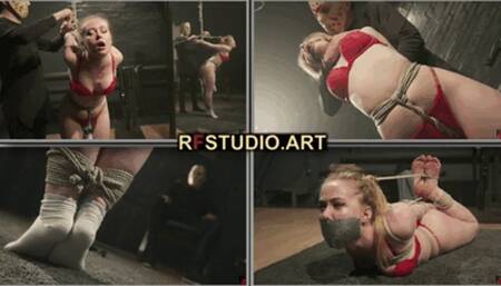 Olesya - Sensual bondage session including strappado, vibrator, and tight hogtie (HD 720p MP4)