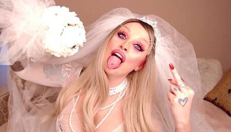 TEASER ! CUCKOLD Video!! Rude BIMBO Trophy WIFE Suck BBC After WEDDING In Front Of You SPH Using You For Money