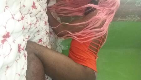 Black crossdresser traing for dick