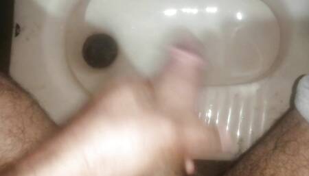 Handjob cumshot desi guy bathroom