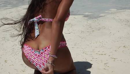 Deep Anal outdor sex on beach.Lisichka Mila Fox