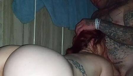 Sexy redhead pawg takes that dick