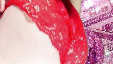 Tease you in red lingerie