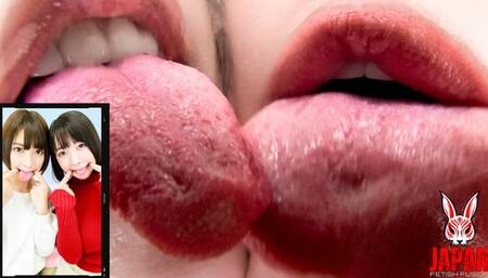 Arisa and Miku's Trio Kiss: a Dance of Tongues