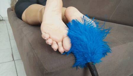 Cristal in socks and bare soles tickling 2024