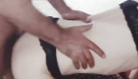 part 2 - A milky femboy student screams from big dick from the buzz in his ass without a condom!