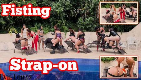 Evil Lohan: Pegging group 9 Mistress (720 EN-sub)