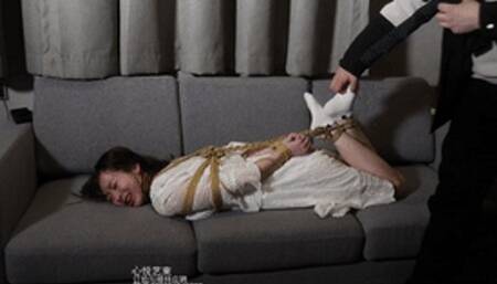 xy27-Sexy girl in red plays bondage game with her boyfriend