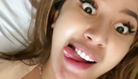 Hilda swipes a pussy until it spurts out to make her live audience laugh