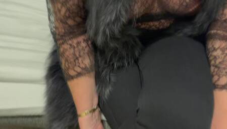 I undress for you and play with my boobs