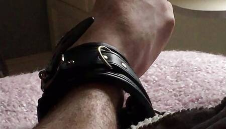 Milked whilst tied in crotchless panties