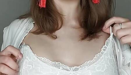 Beautiful girl Daendas masturbates when she is home alone