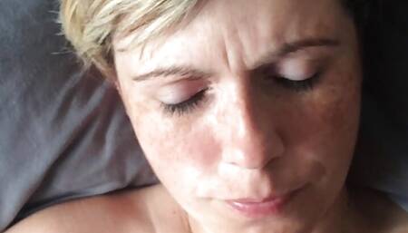 Cumshot on a Very Hot Horny Milf