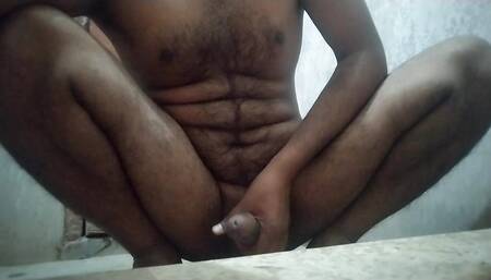 My first Masterbate in washroom check out thick cum