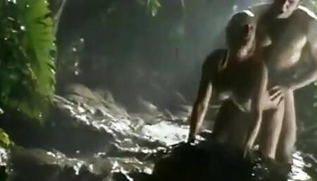 Blond with Round Ass Gets Rough Doggystyle During Rainstorm