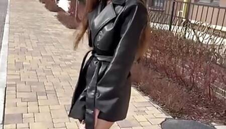 18 year old beauty giving blowjob to a stranger in an elevator