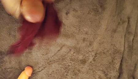 Big sperm ejaculation on a friend's thong panties